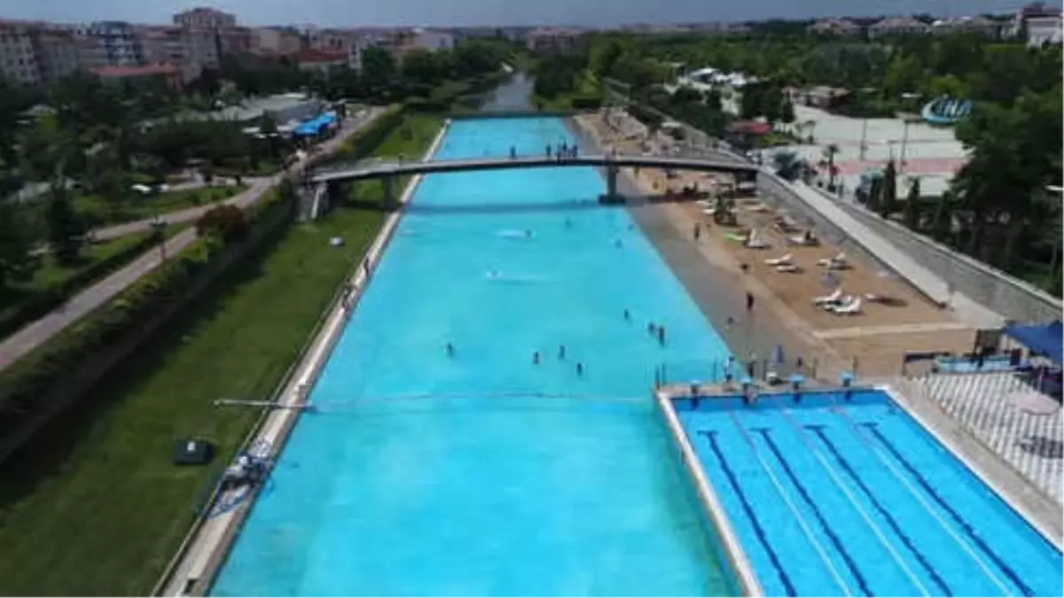 Bozkırın Ortasında \'Plaj\' Keyfi Başladı...yapay Plaj Havadan Görüntülendi