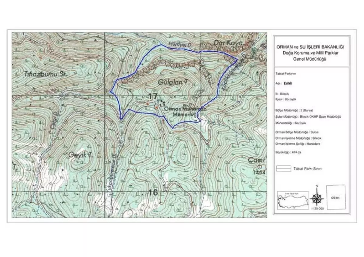 Erikli, Tabiat Parkı Olarak İlan Edildi.