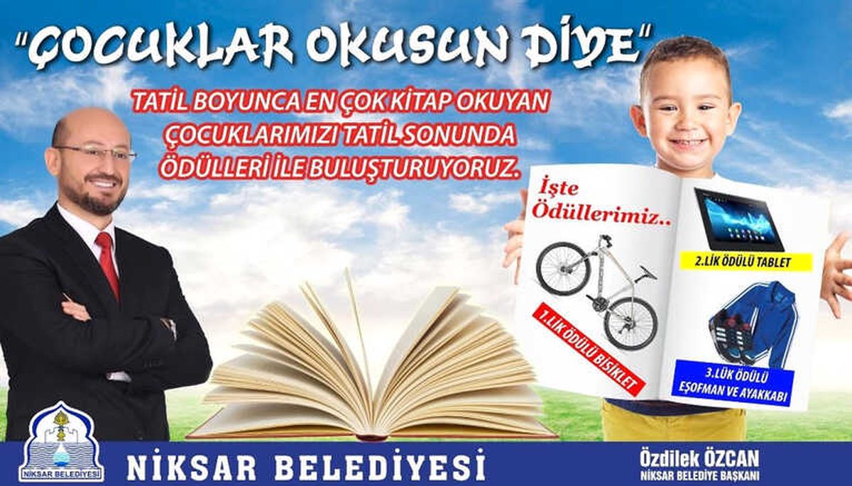 Niksar\'da Kitap Okuyan Çocuklar Ödüllendirilecek