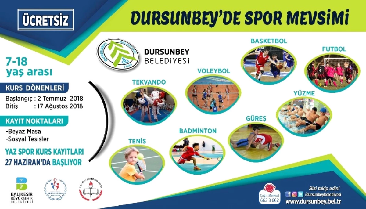 Dursunbey Belediyesi Yaz Spor Okulları Başlıyor