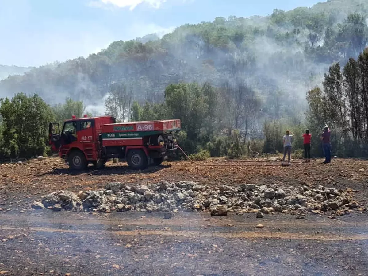 Kaş\'ta Orman Yangını