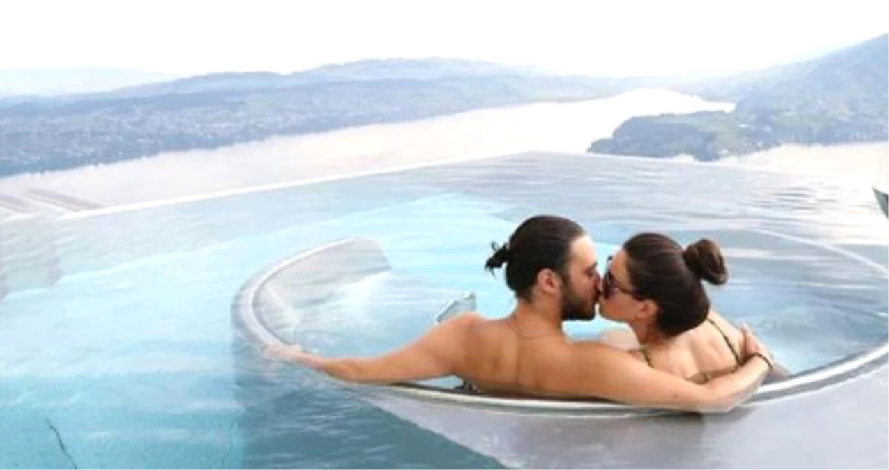 Oyuncu Pelin Akil ve Anıl Altan İsviçre\'deki Sıcak Havuzda Aşk Tazeledi