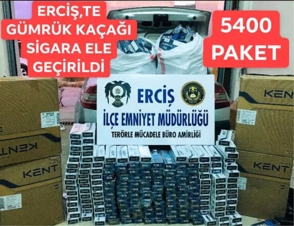 Van\'ın Erciş İlçesinde 5 Bin 400 Paket Kaçak Sigara Ele Geçirildi