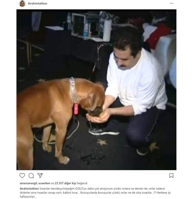 Ünlü Sanatçı İbrahim Tatlıses Köpeği Golo Üzerinden Sitemli Paylaşım Yaptı