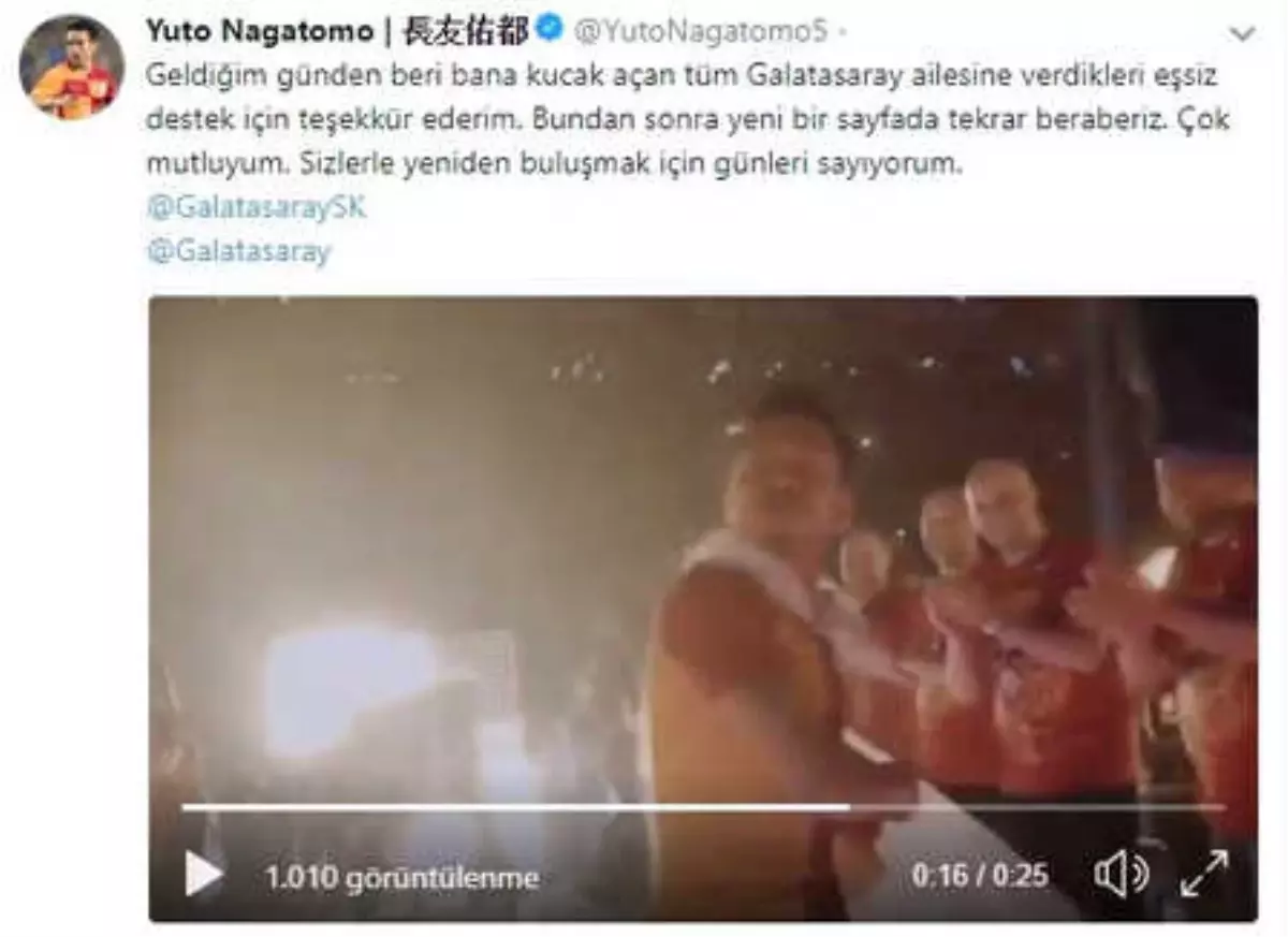 Yuto Nagatomo: "Sizlerle Yeniden Buluşmak İçin Günleri Sayıyorum"