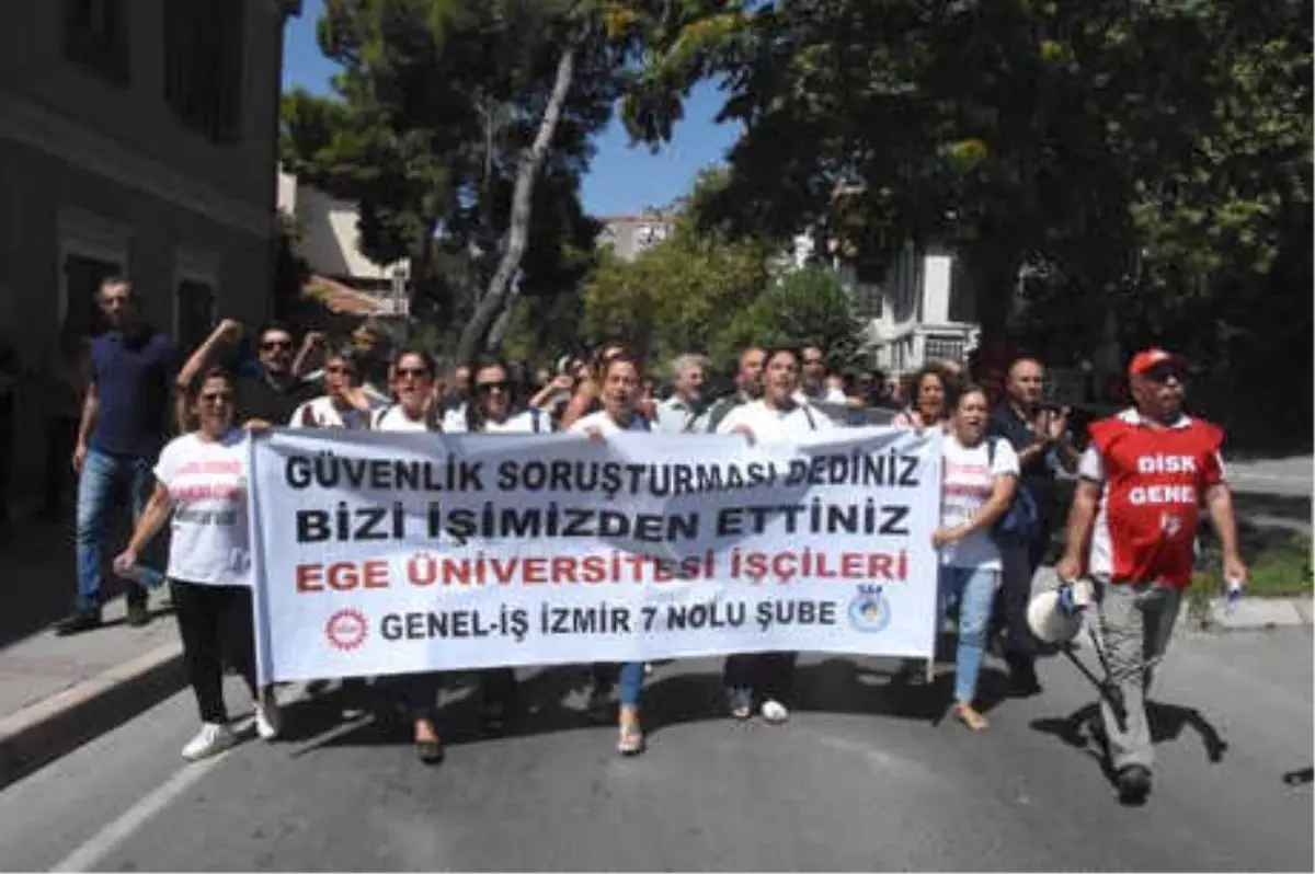 İşçiler, Ege Üniversitesi Rektörlüğü Önündeki Eylemlerini Sonlandırdı