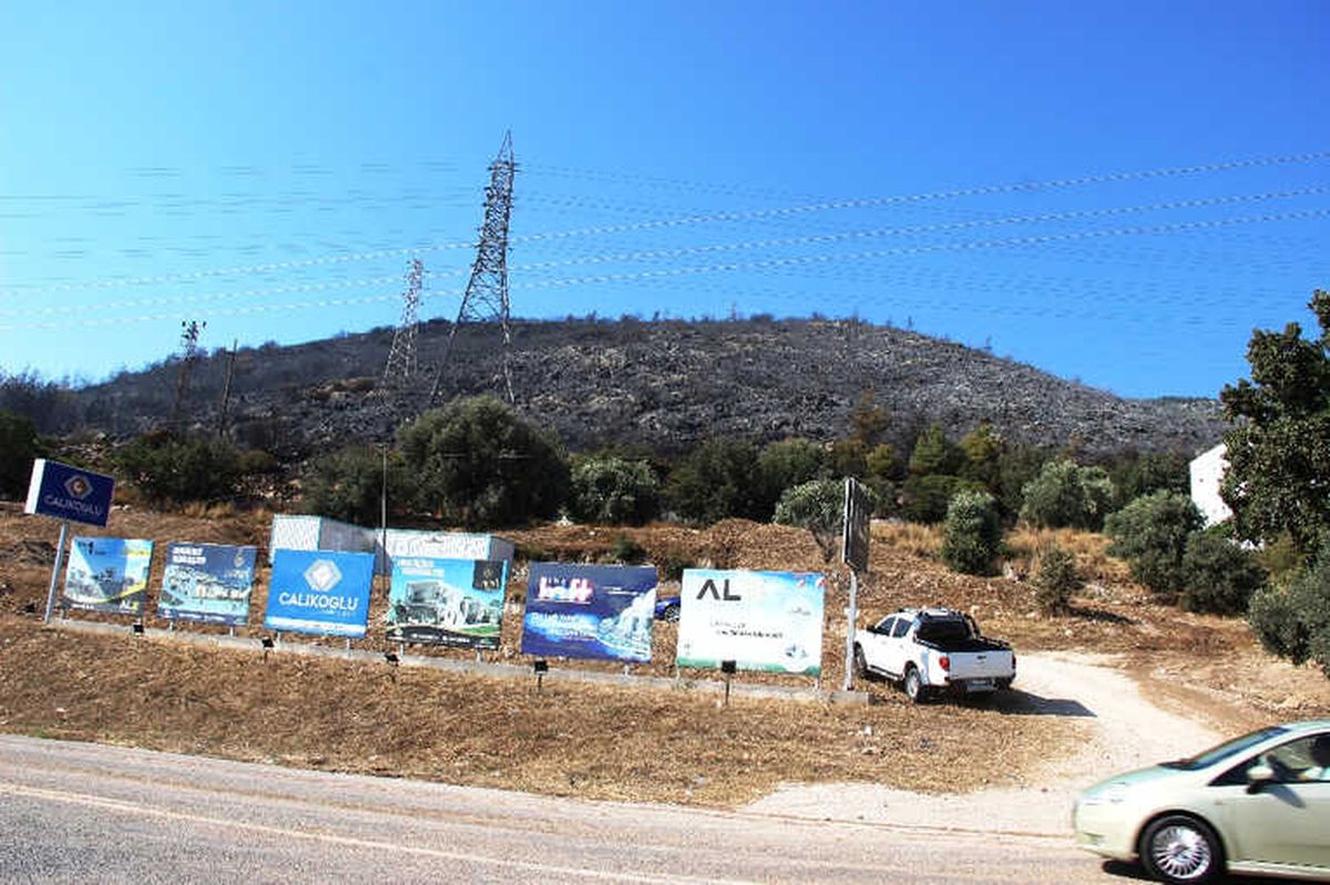 Bodrum\'da Yangın Sonrası Korkunç Manzara