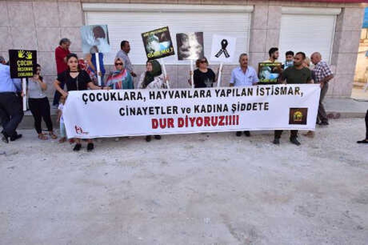 Ceylanpınar\'da İstismar ile Hayvanlara Şiddet Protestosu