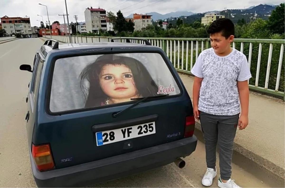 Türkiye\'yi Yasa Boğan Minik Leyla\'nın Fotoğrafıyla Arabasını Kaplattı