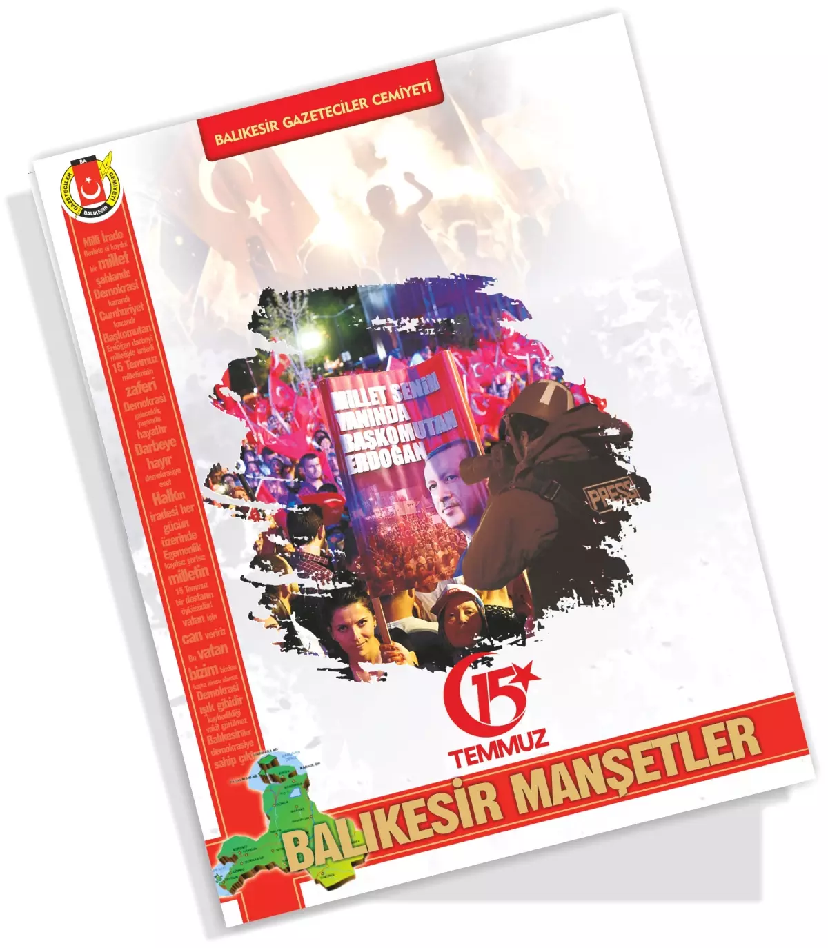 Balıkesir\'in 15 Temmuz Manşetleri Kitap Oldu