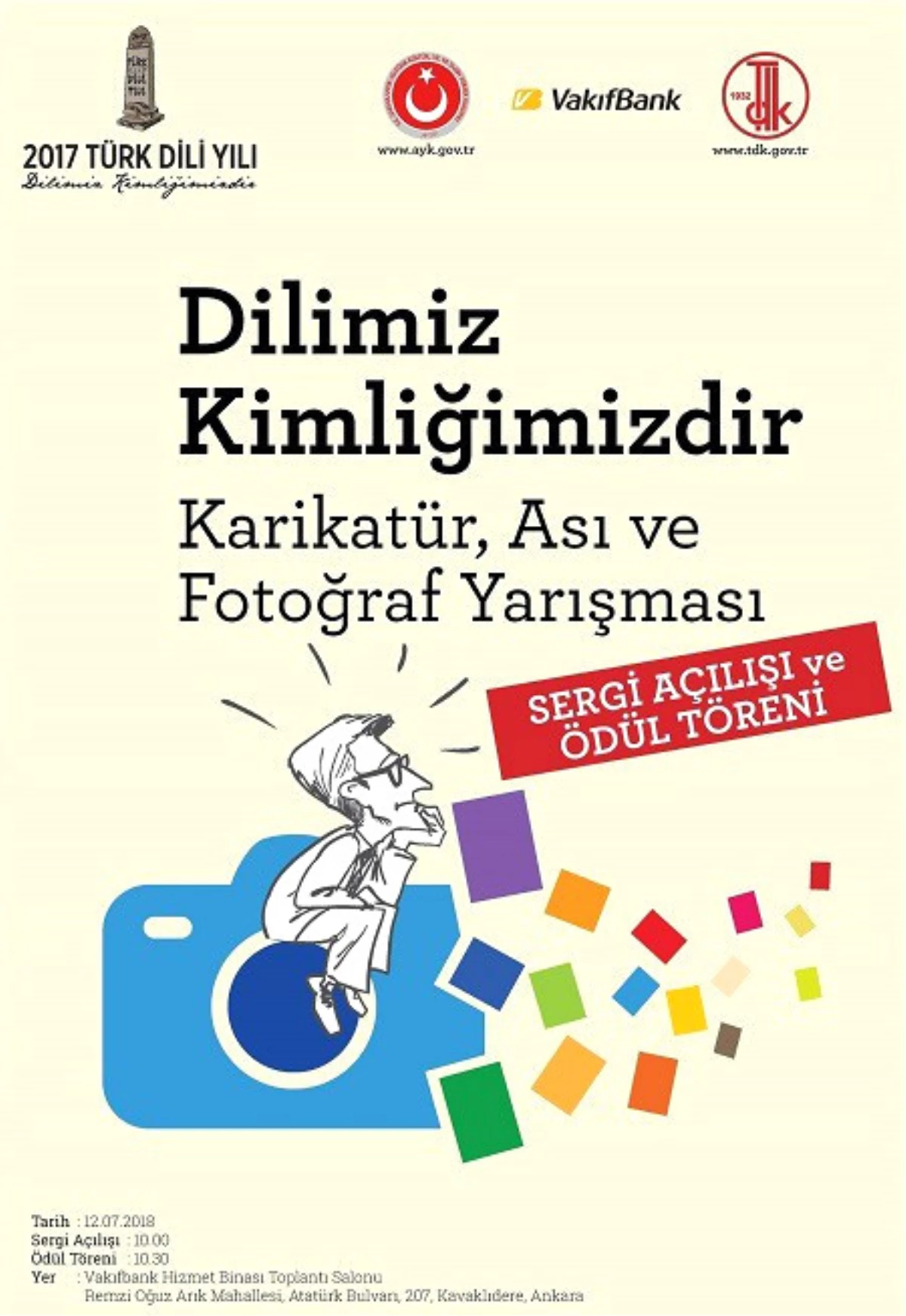 Dilimiz Kimliğimizdir Karikatür, Ası ve Fotoğraf Yarışması Ödül Töreni 12 Temmuz\'da