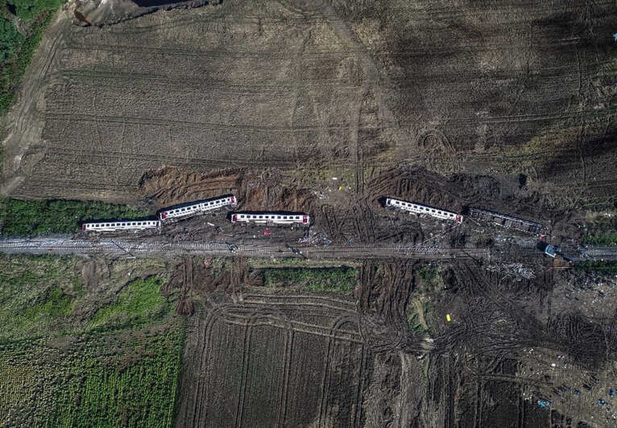 Tren Faciası Sonrası Oluşan Enkaz, Havadan Görüntülendi