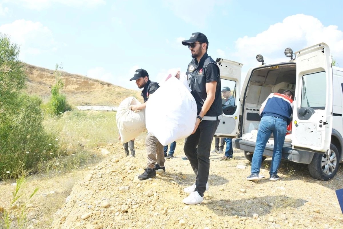 Uşak\'ta Adli İşlemleri Bitmiş Uyuşturucular İmha Edildi