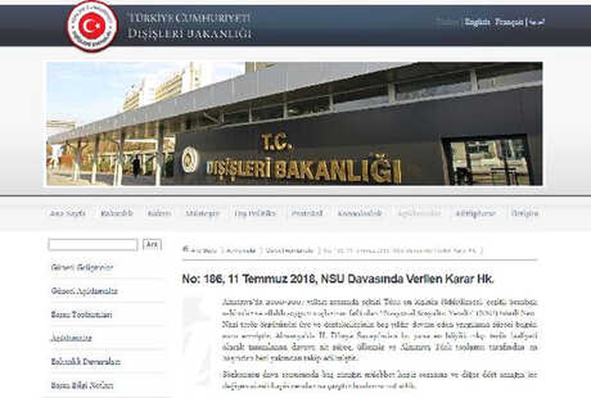 Dışişleri\'nden \'Nsu\' Açıklaması: Kararı Tatmin Edici Bulmuyoruz