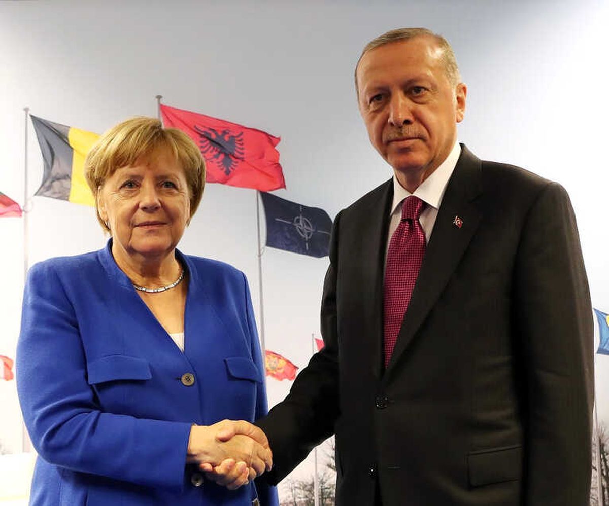 Erdoğan Almanya Başkanı Merkel ile Görüştü