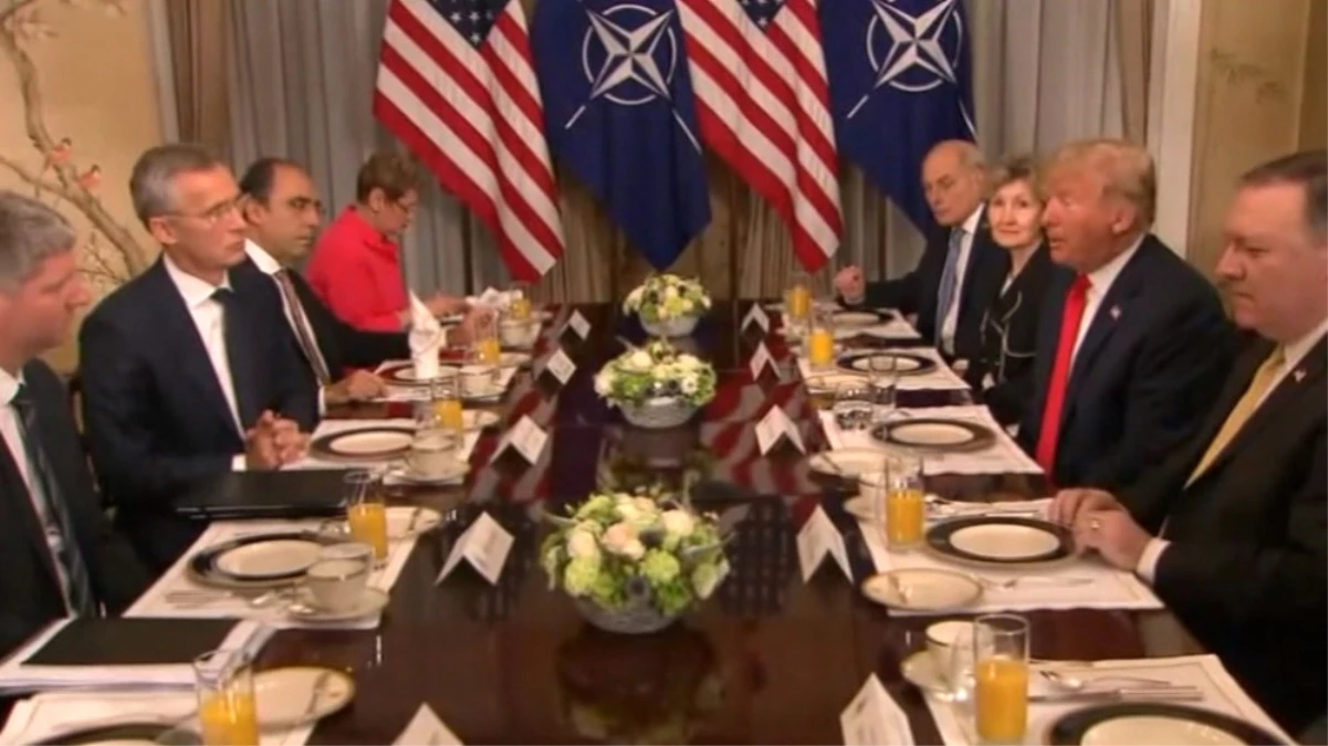 Trump ve Stoltenberg Kahvaltıda Bir Araya Geldi