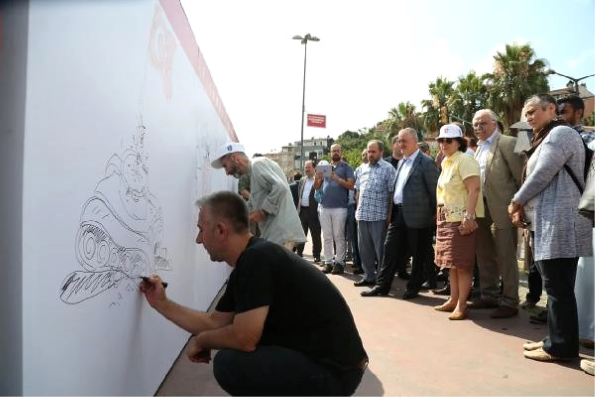 15 Temmuz Çizim Duvarı Eyüpsultan\'da Açıldı