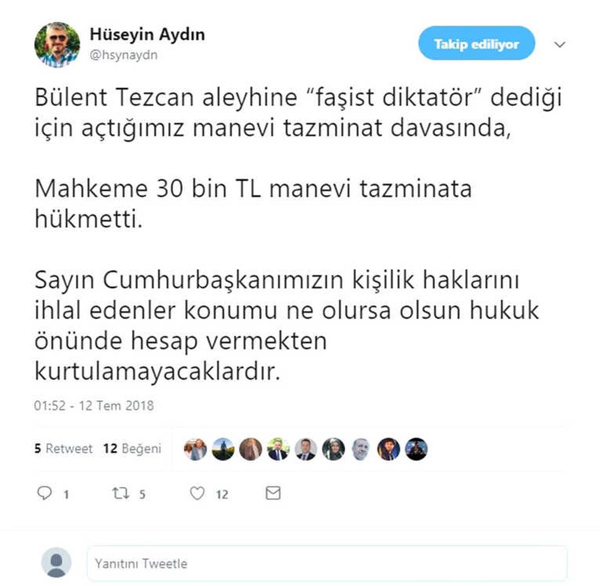 CHP\'li Tezcan\'a Cumhurbaşkanı Erdoğan\'a Hakaretten 30 Bin TL\'lik Ceza