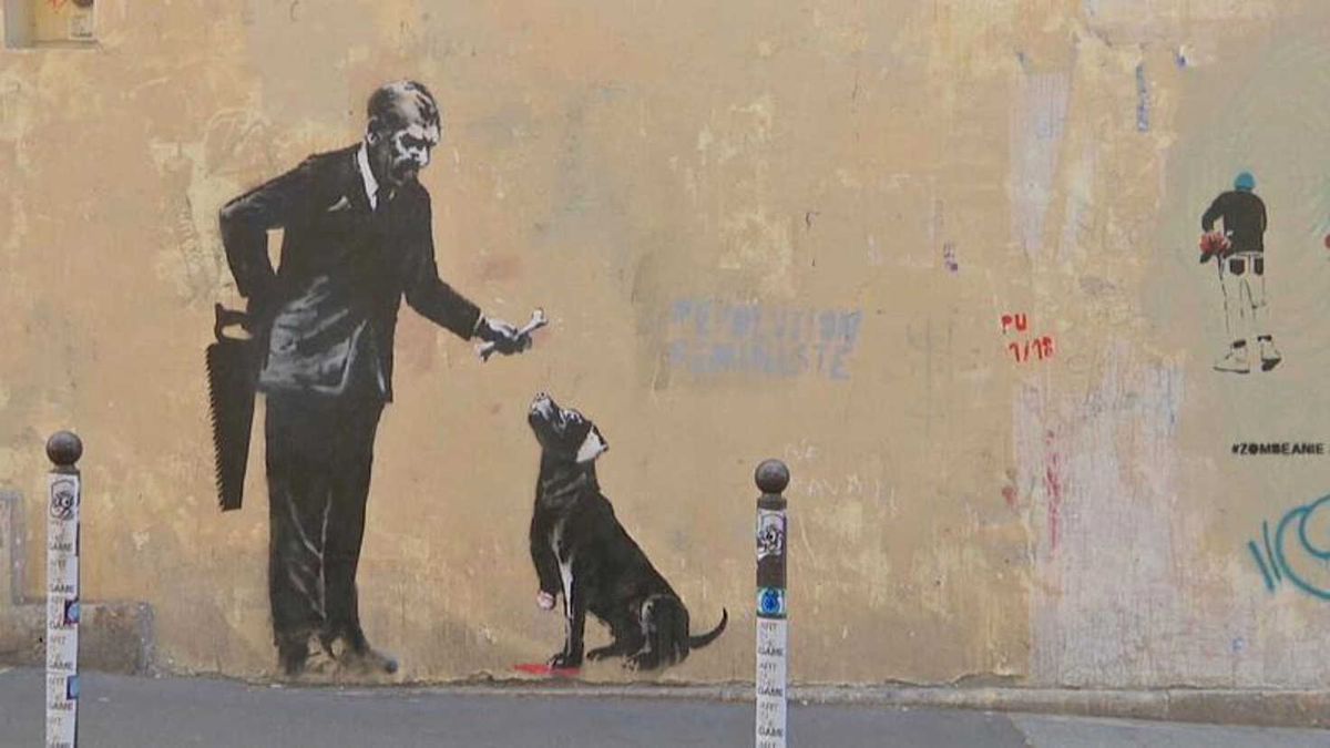Sokak Sanatçısı Bansky\'nin Göçmen Temalı Eserleri Paris\'te