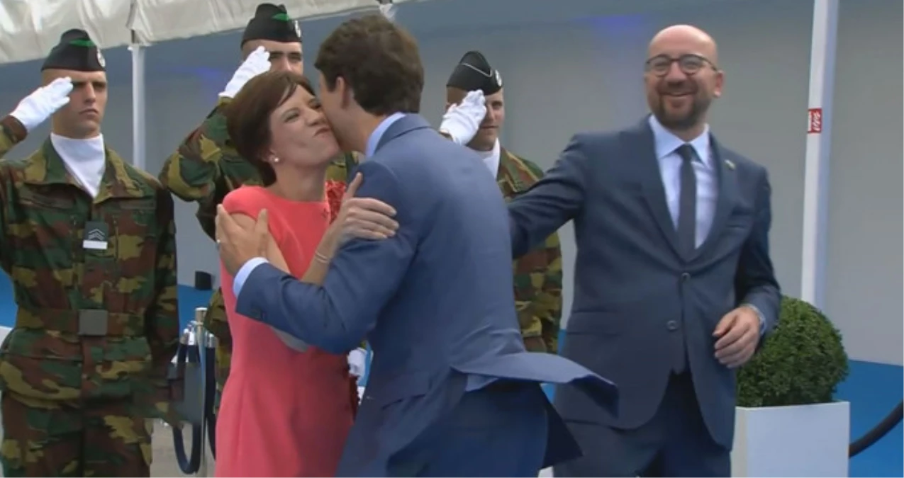 Sosyal Medya Kanada Başbakanı\'nın Belçikalı Mevkidaşının Eşiyle Tokalaşmasını Konuşuyor