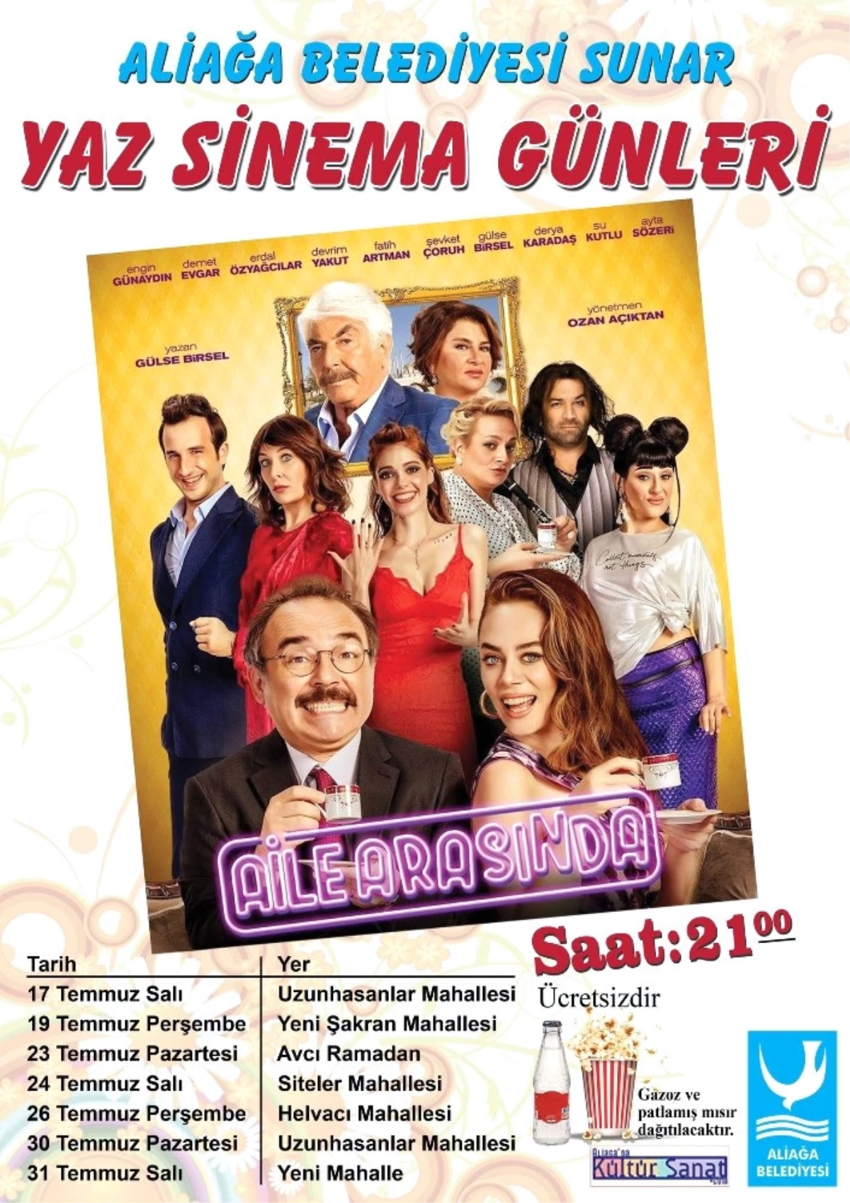 Aliağa\'da Yaz Sinema Günleri Başlıyor