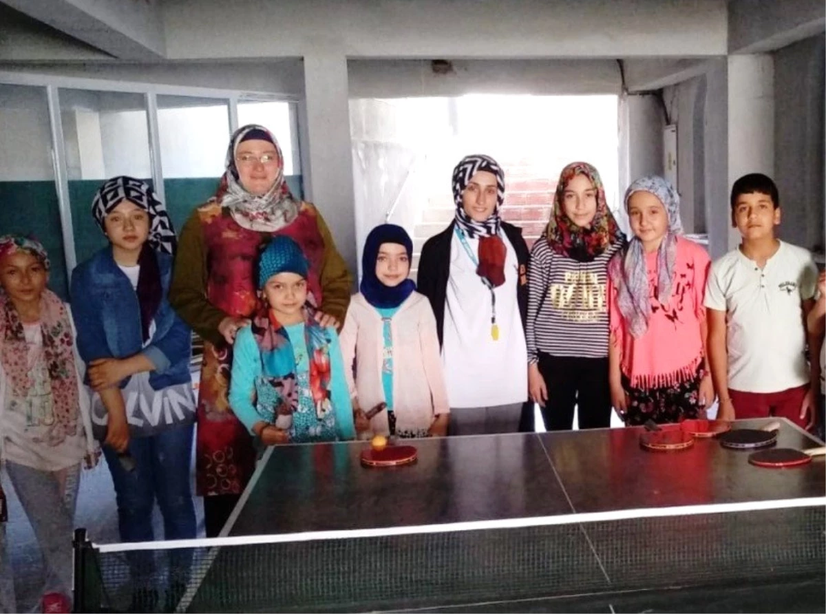 Hisarcık\'ta İki Köyde Masa Tenisi Kursu Açıldı
