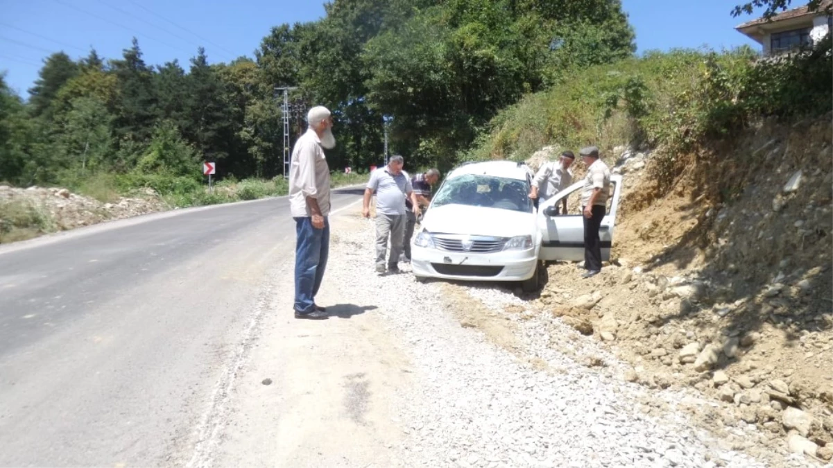 Direksiyon Hakimiyetini Kaybeden Sürücü Şarampole Yuvarlandı: 2 Yaralı