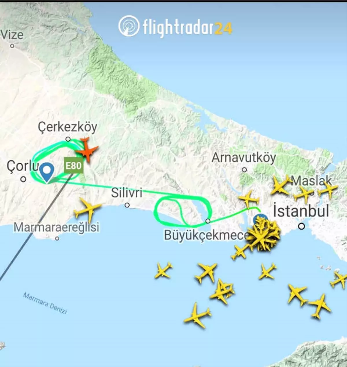 Motoruna Kuş Çarpan Çorlu Semalarında Tur Atıyor