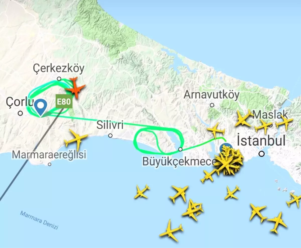 Motoruna Kuş Çarpan Uçak Acil İniş Yaptı