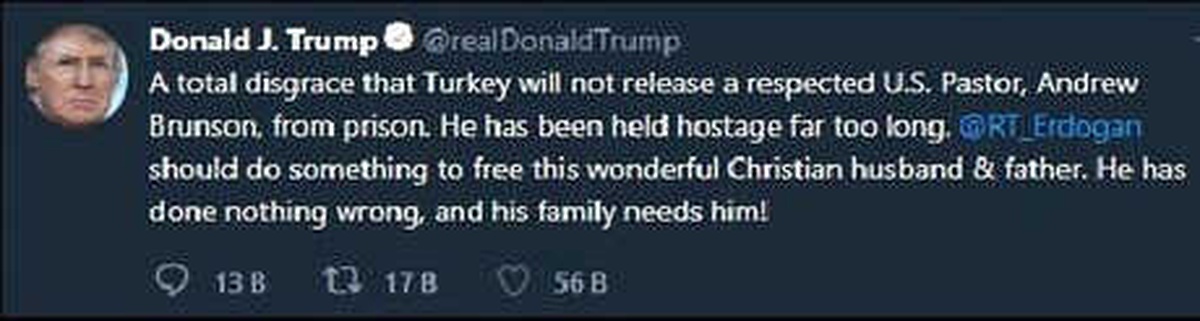 Trump Rahip Bronson\'ın Serbest Bırakılması İçin Çağrı Yaptı