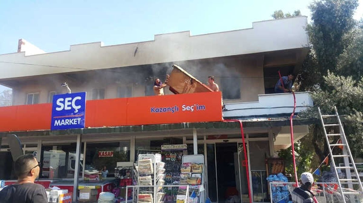 Milas\'ta Korkutan Ev Yangını