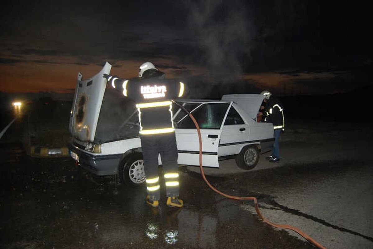 Lpg\'li Otomobilde Korkutan Yangın