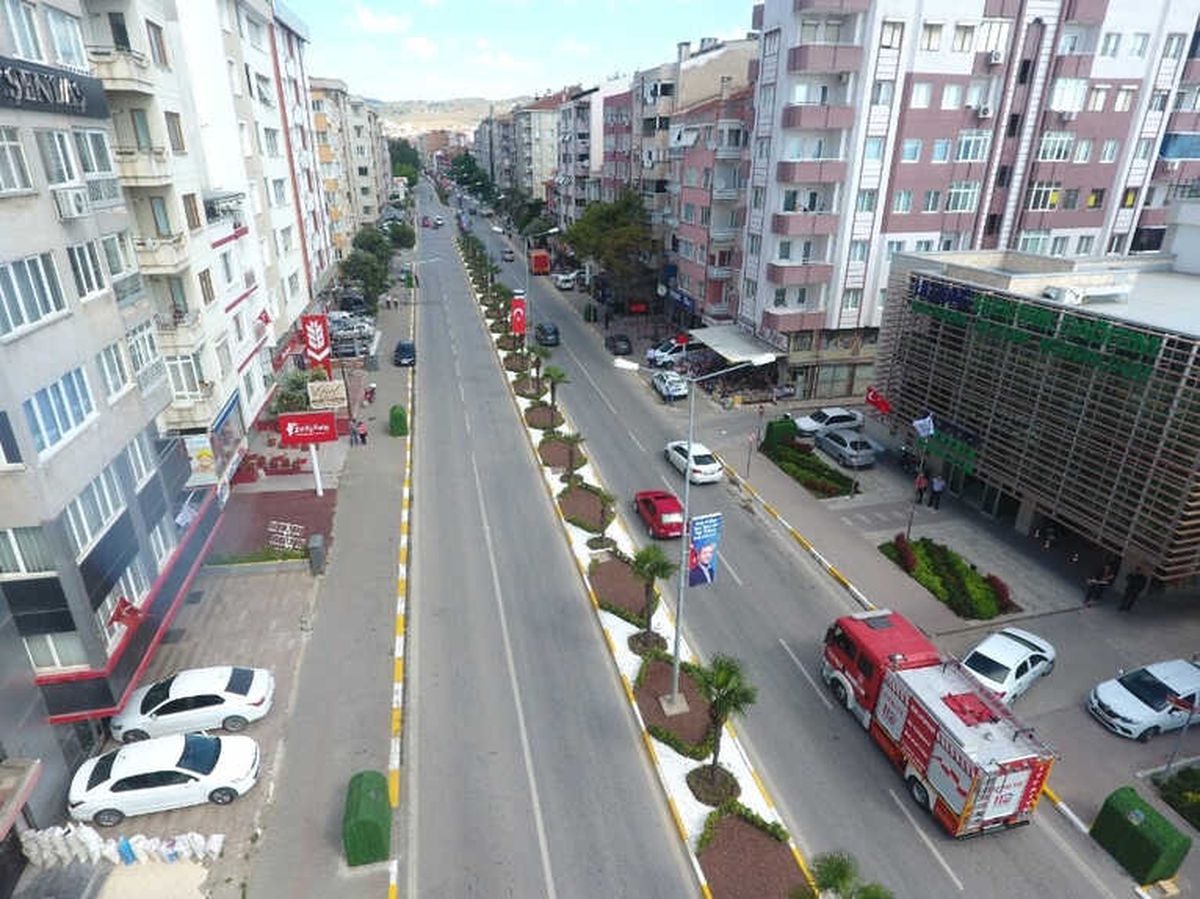 Balıkesir\'de Refüjler Çiçek Açtı