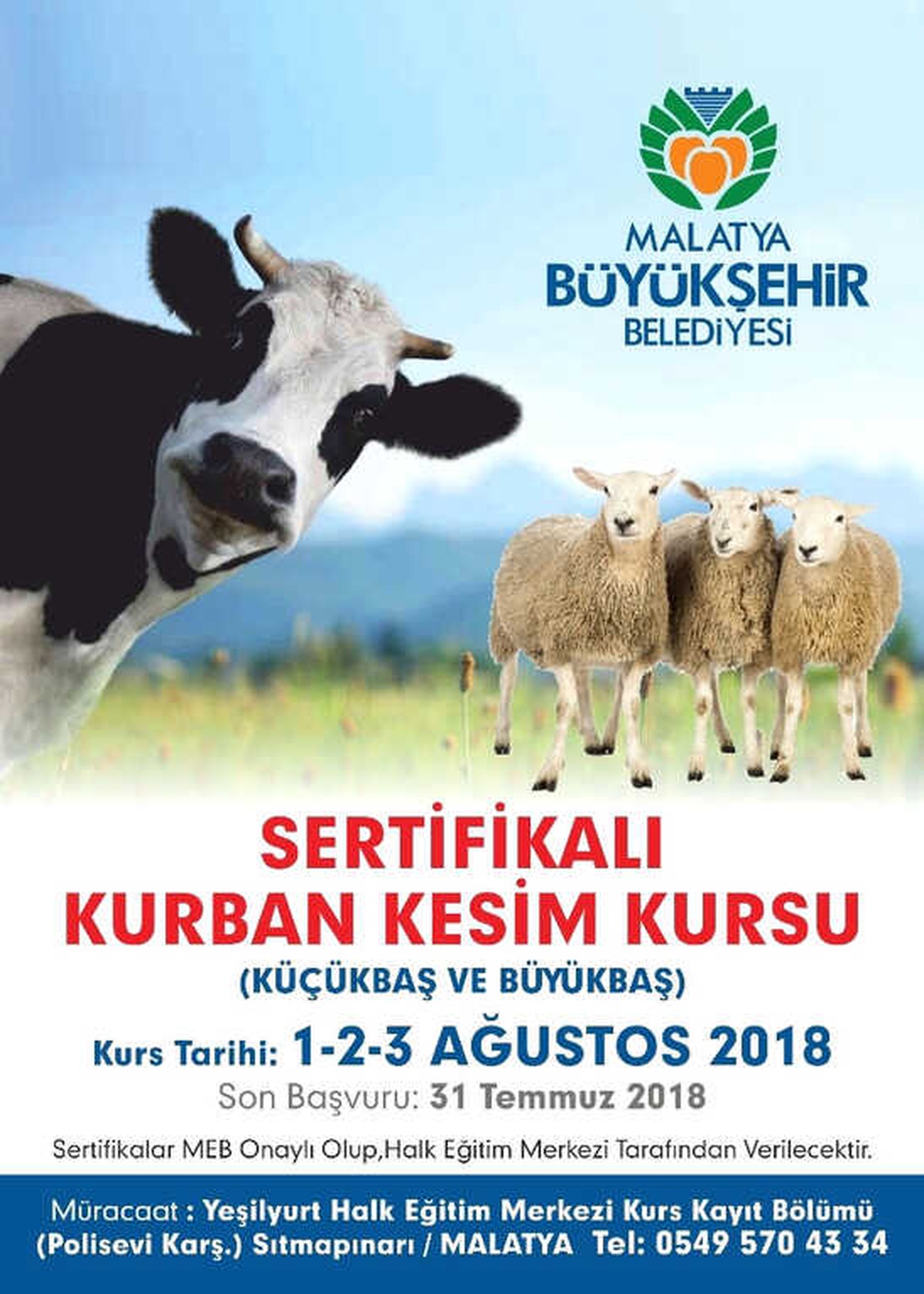 Büyükşehirden Kurban Kesim Kursu
