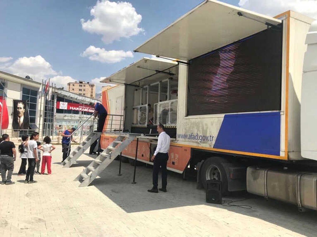 Afad Deprem Simülasyon Aracı Hakkari\'de