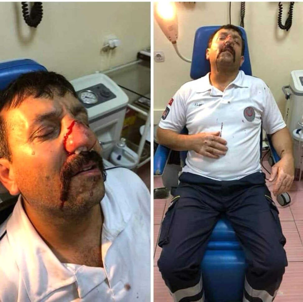İstanbul\'da Ambulans Şoförünün Darp Edilme Anı Kamerada
