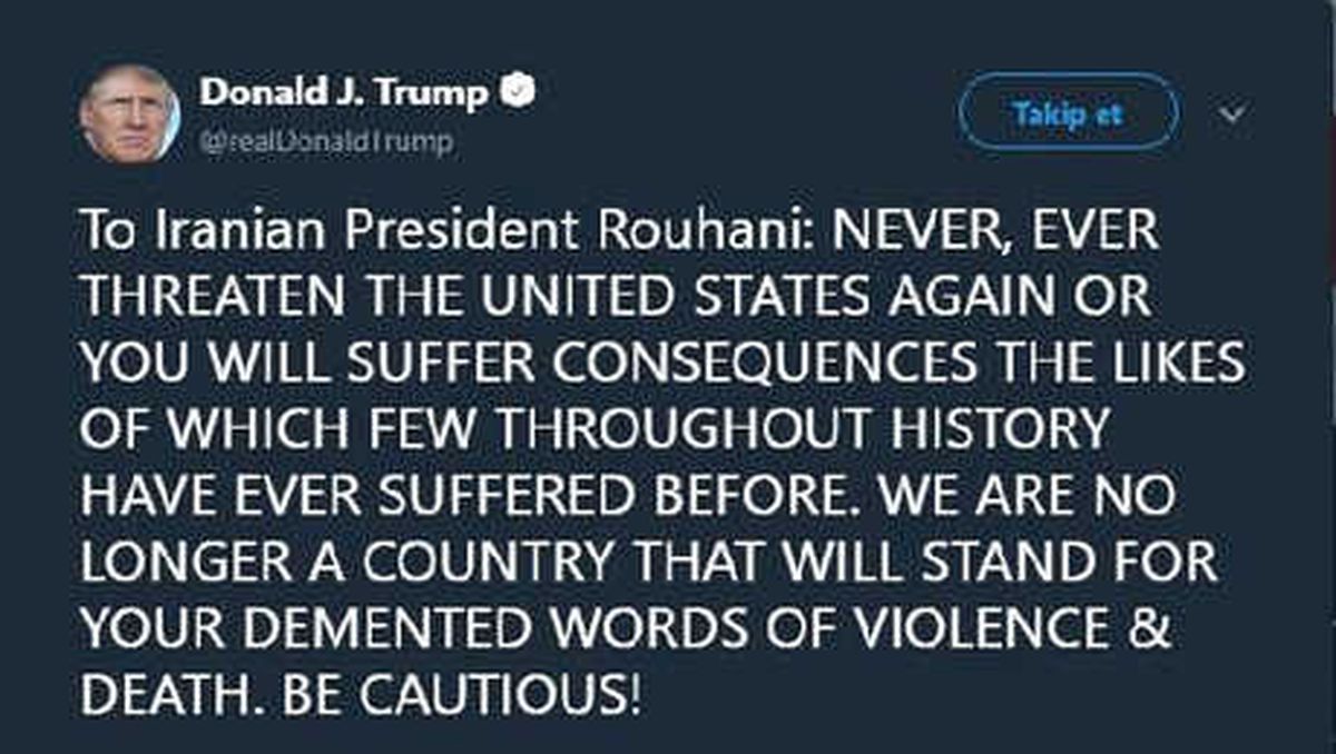 Trump: ABD\'yi Bir Daha Tehdit Ederseniz, Sonuçlarına Katlanırsınız
