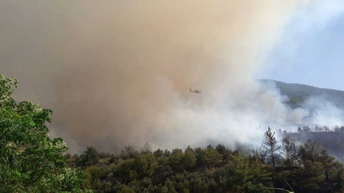 Hatay\'daki Orman Yangını Kontrol Altına Alınmaya Çalışılıyor