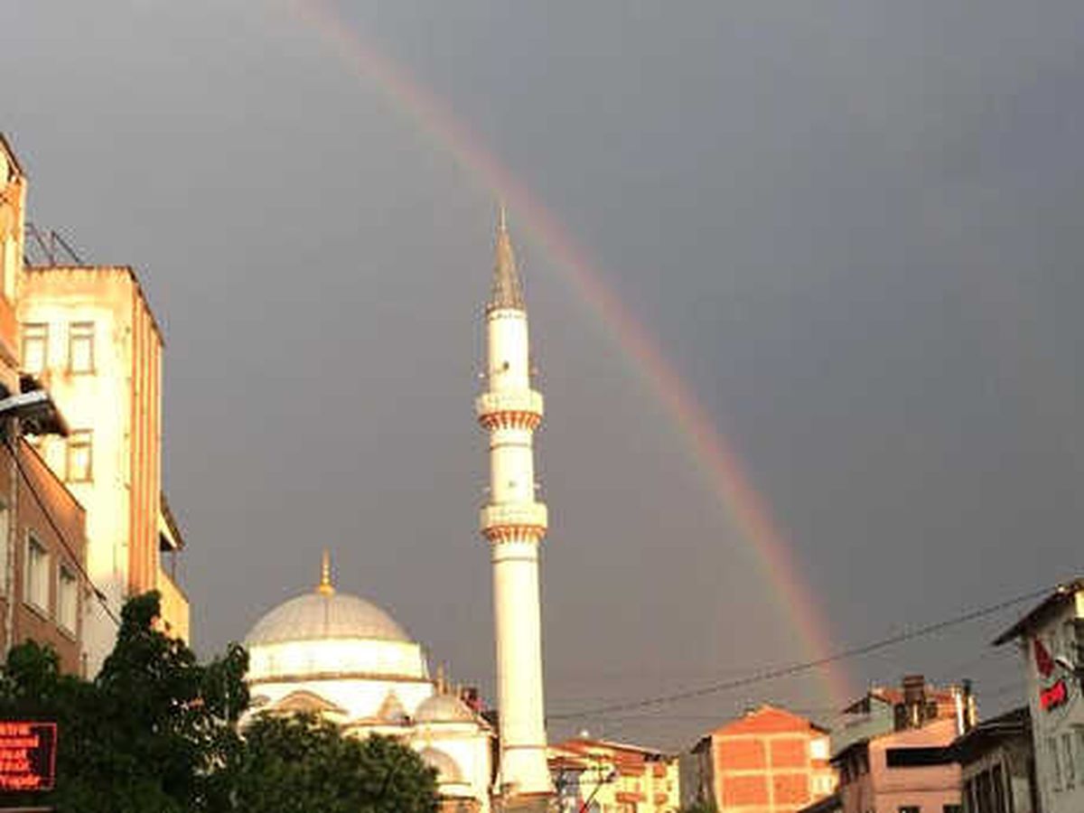 Bursa\'da Gökkuşağı Güzelliği