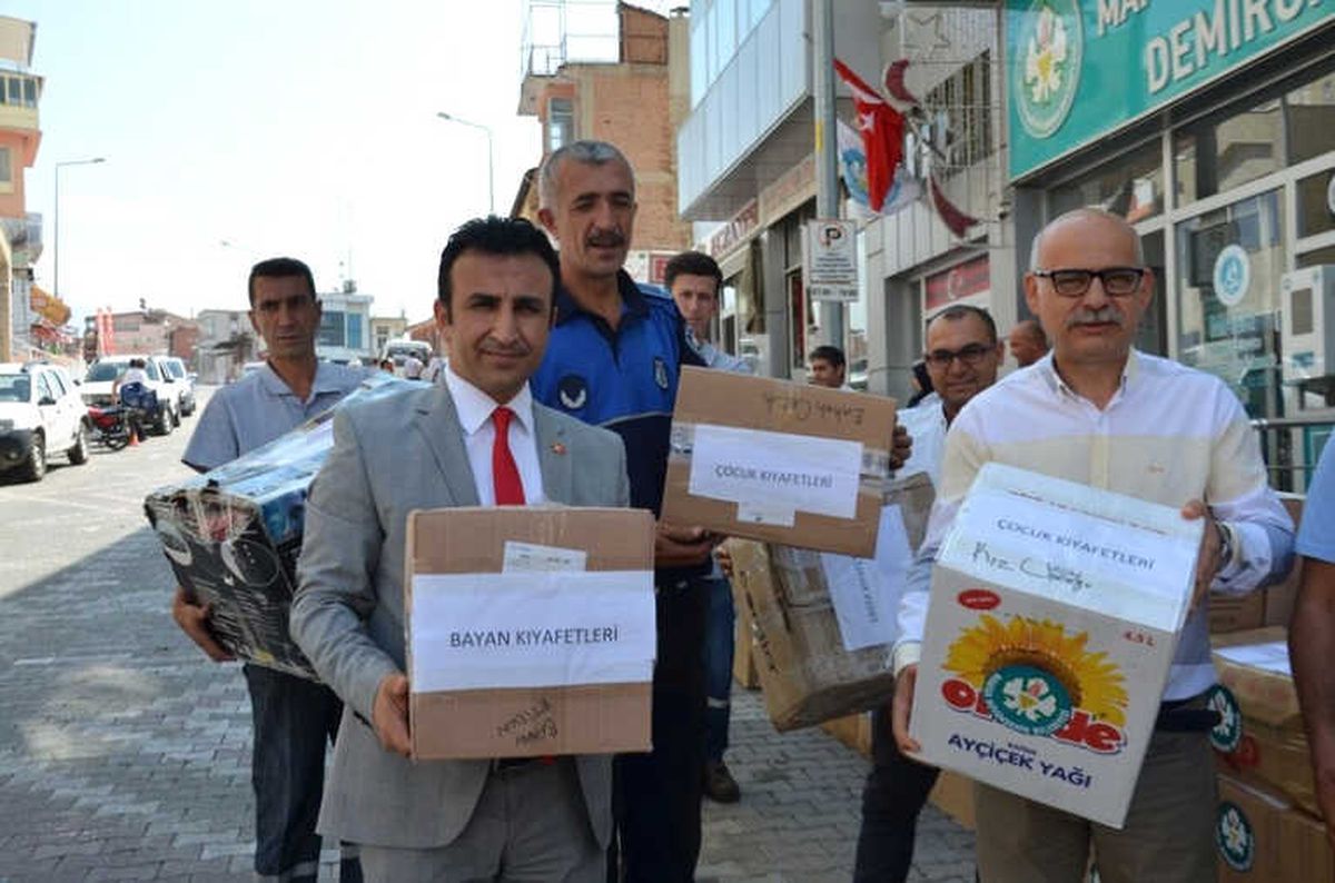Manisa\'dan Bayırbucak Türkmenlerine Kolilerce Yardım