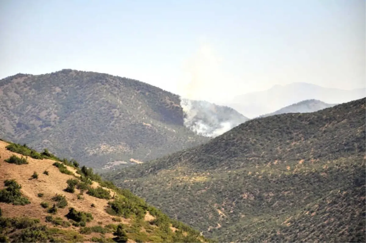 Tunceli\'de Otluk Alanda Başlayan Yangın Ormana Sıçradı