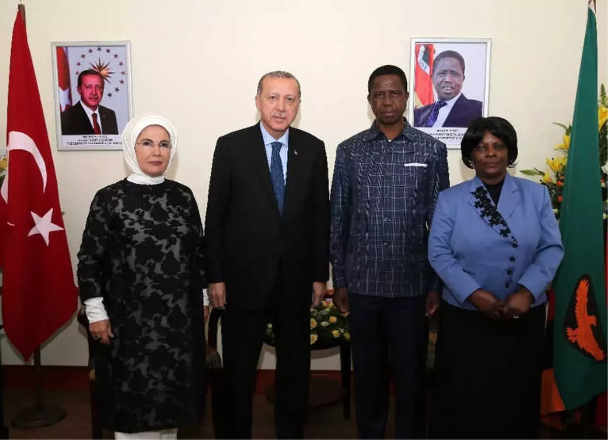 Cumhurbaşkanı Erdoğan, Zambiyalı Mevkidaşı Lungu\'nun Onuruna Verdiği Yemeğe Katıldı