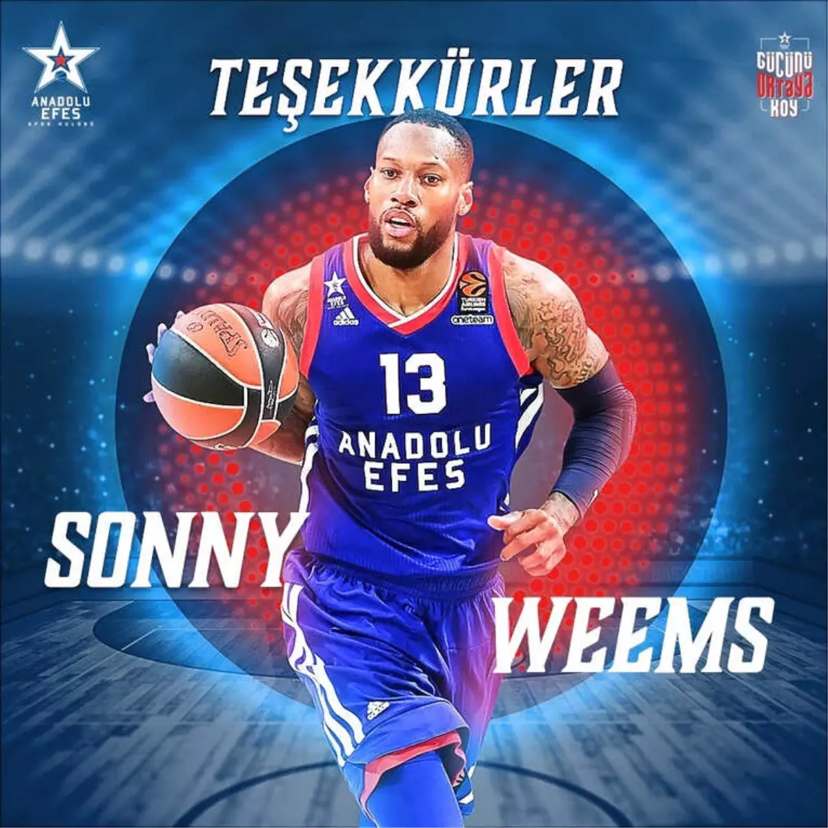 Anadolu Efes, Sonny Weems\'e Veda Etti