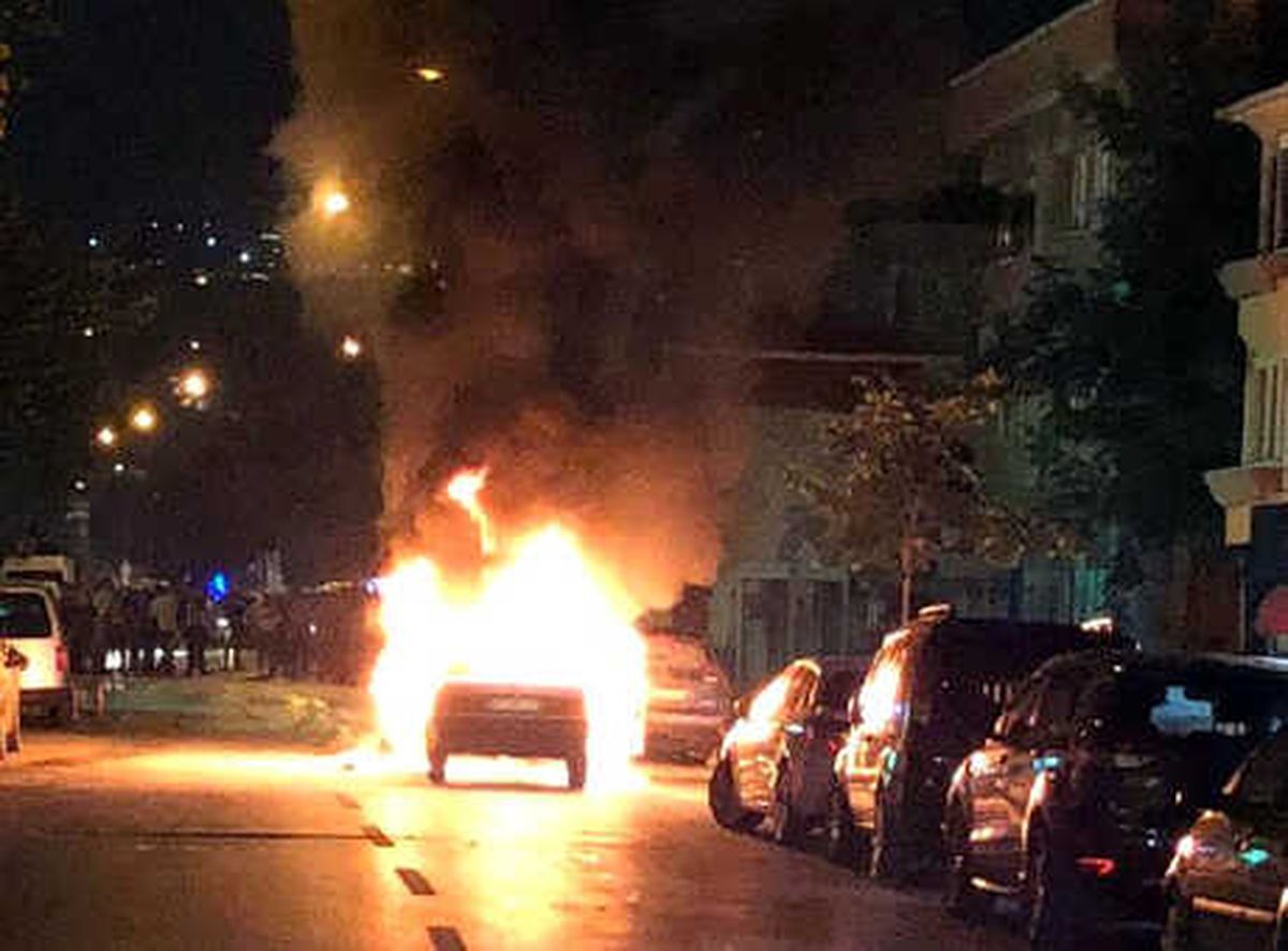 Lpg\'li Otomobil Alev Alev Yandı