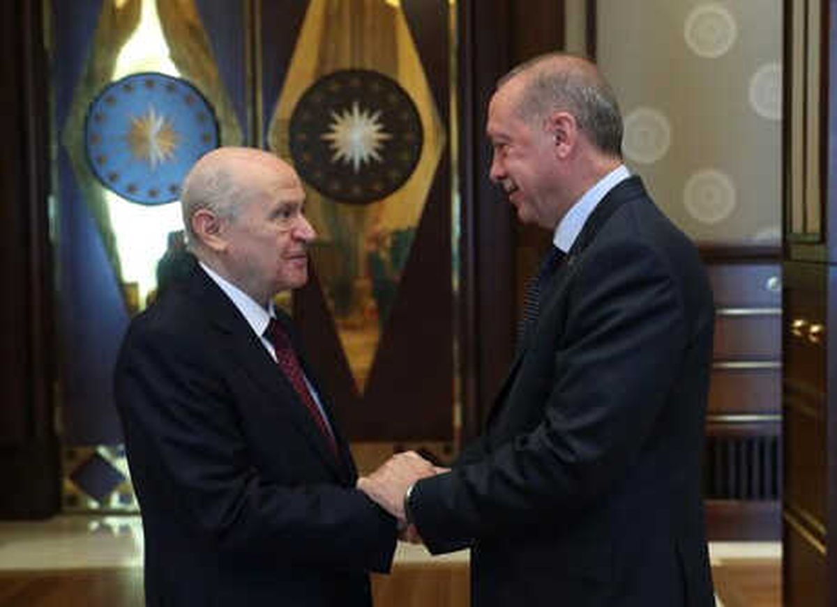 Cumhurbaşkanı Erdoğan,  Mhp Genel Başkanı Bahçeli\'yi Kabul Etti