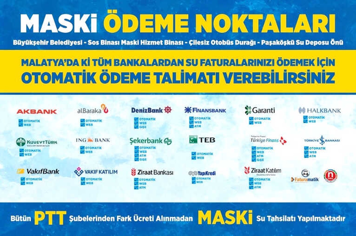 Maski\'den Fatura Ödeme Kolaylığı