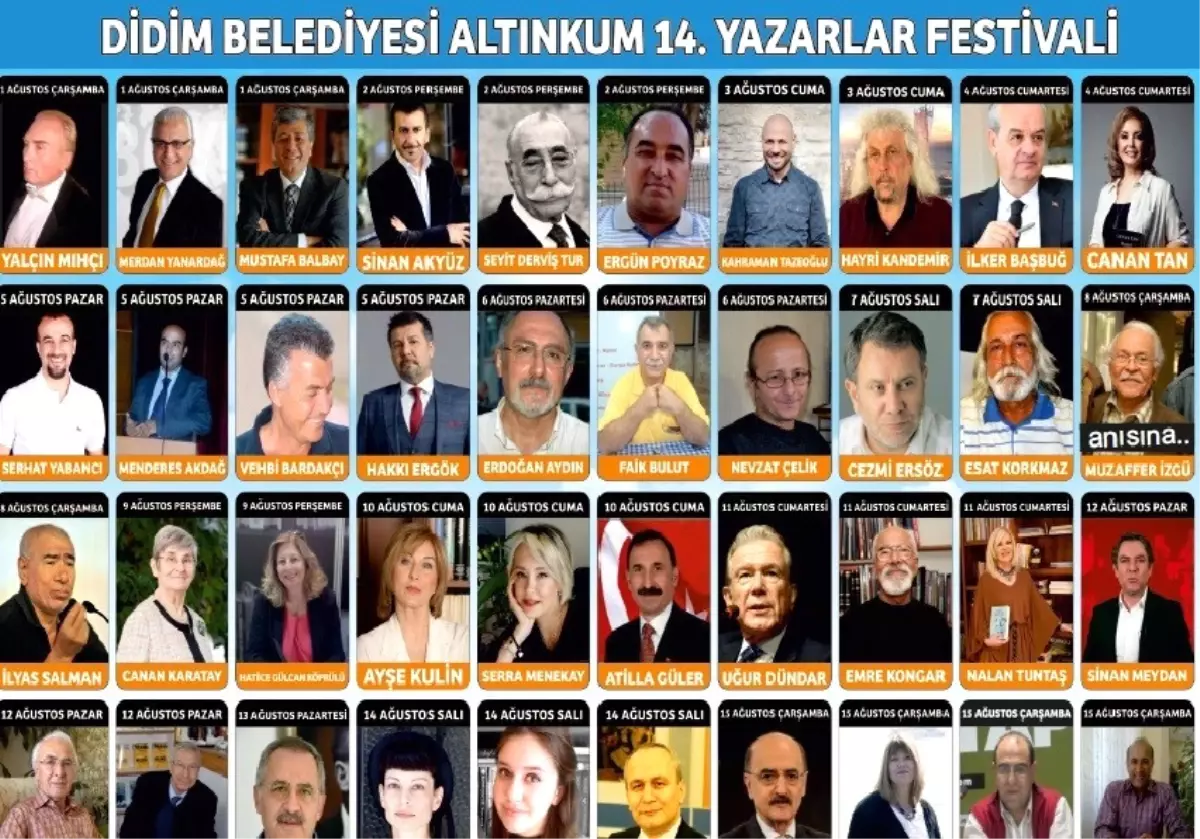 Didim 14. Altınkum Yazarlar Festivali Başlıyor