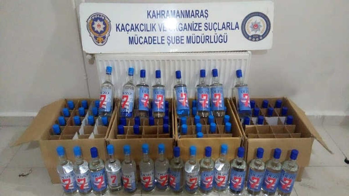 Kahramanmaraş\'ta 79 Şişe Kaçak İçki Ele Geçirildi