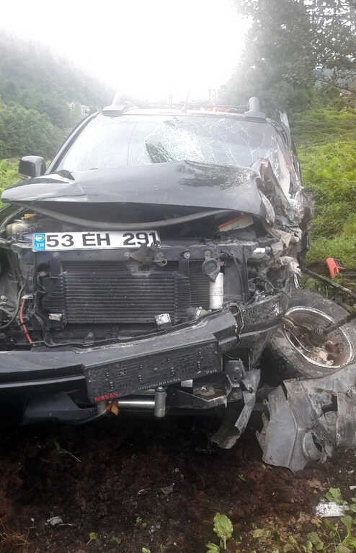 Rize\'de Trafik Kazası: 2 Yaralı