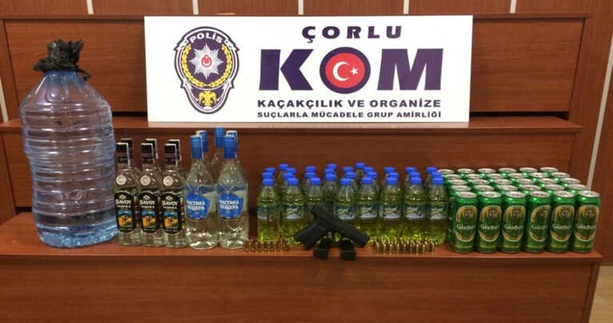 Çorlu\'da Kaçak İçki Ele Geçirildi